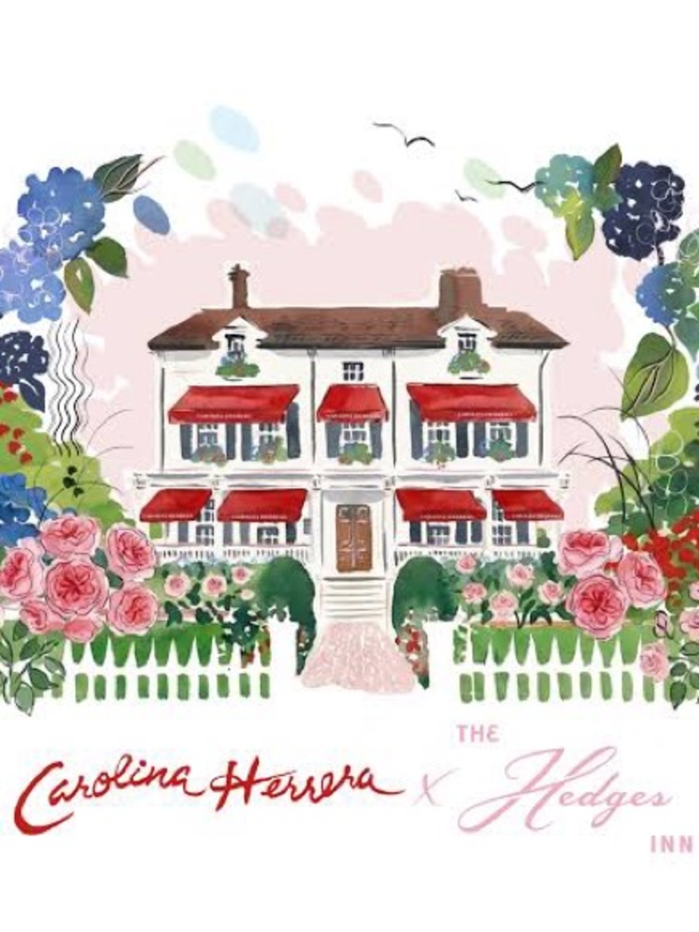 NEW Carolina Herrera x The Hedges Inn Collab Limited Cream Canvas Mini-Tote - Picture 6 of 7